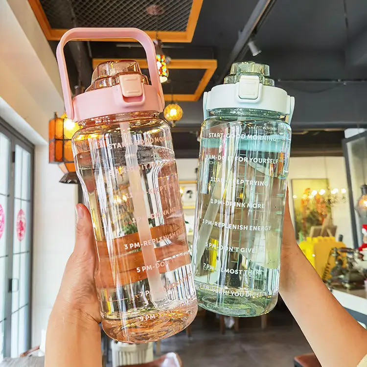 Selection Doyoung Custom Bpa Free 2l Half Gallon Fitness Gym Motivational Water Bottle Clear Plastic Pc Classic China Sports 9