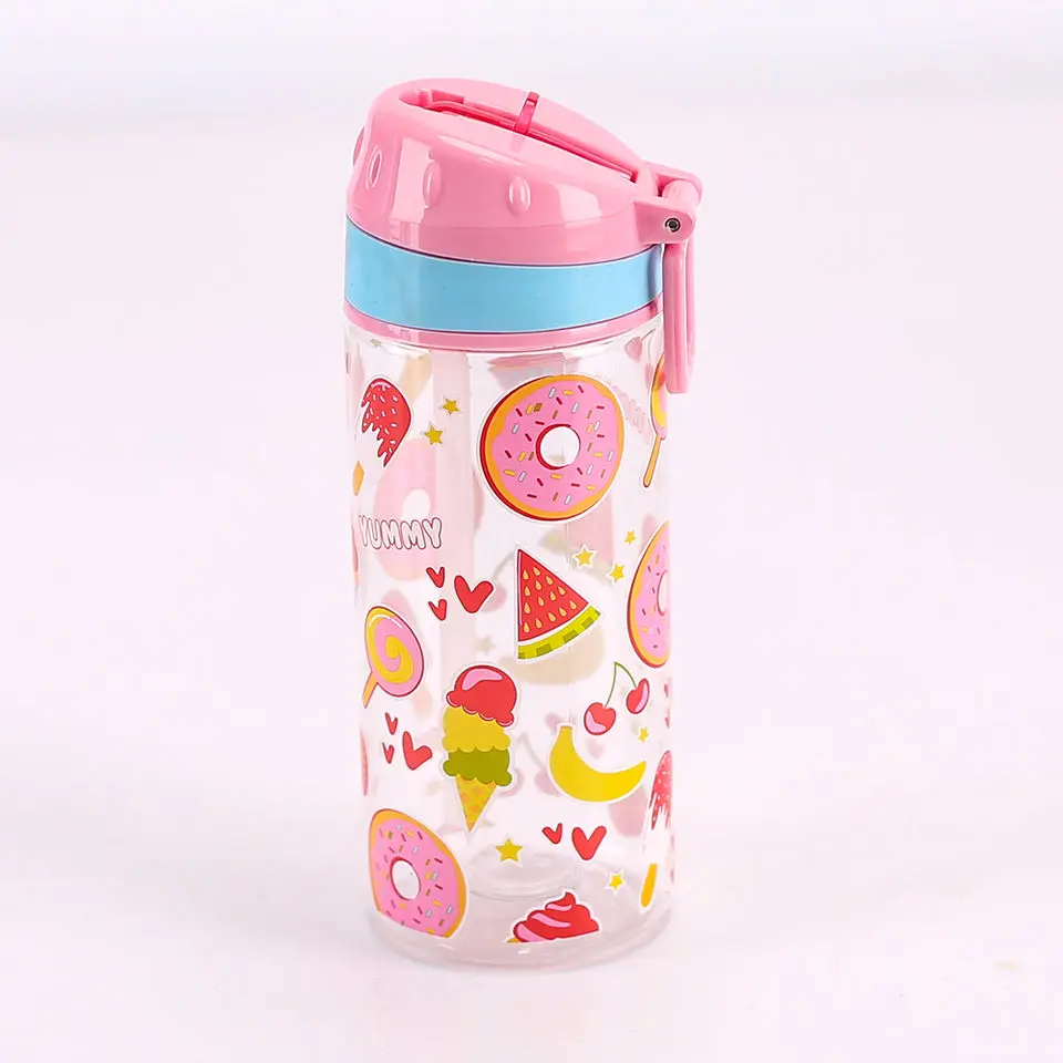 اختيار 420 مل كارتون لطيف أطفال المدارس زجاجة ماء بلاستيكية شعار مخصص كلاسيكي الصين حفلة المشي لمسافات طويلة للجنسين 650 12