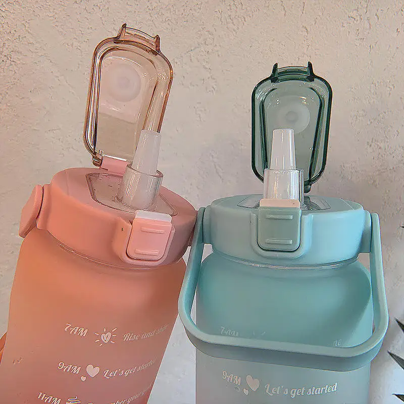 Motivational Water Bottle Selection Bpa Tritan Plastic Classic Giveaways Hiking China Free Gym Fitness Sports Large Capacity 2l 10