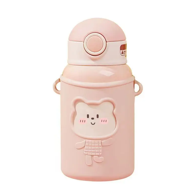 الصين أسعار الجملة جدار مزدوج معزول الفولاذ المقاوم للصدأ شعار مخصص زجاجة ماء ذكية للأطفال مع درجة حرارة LED 7