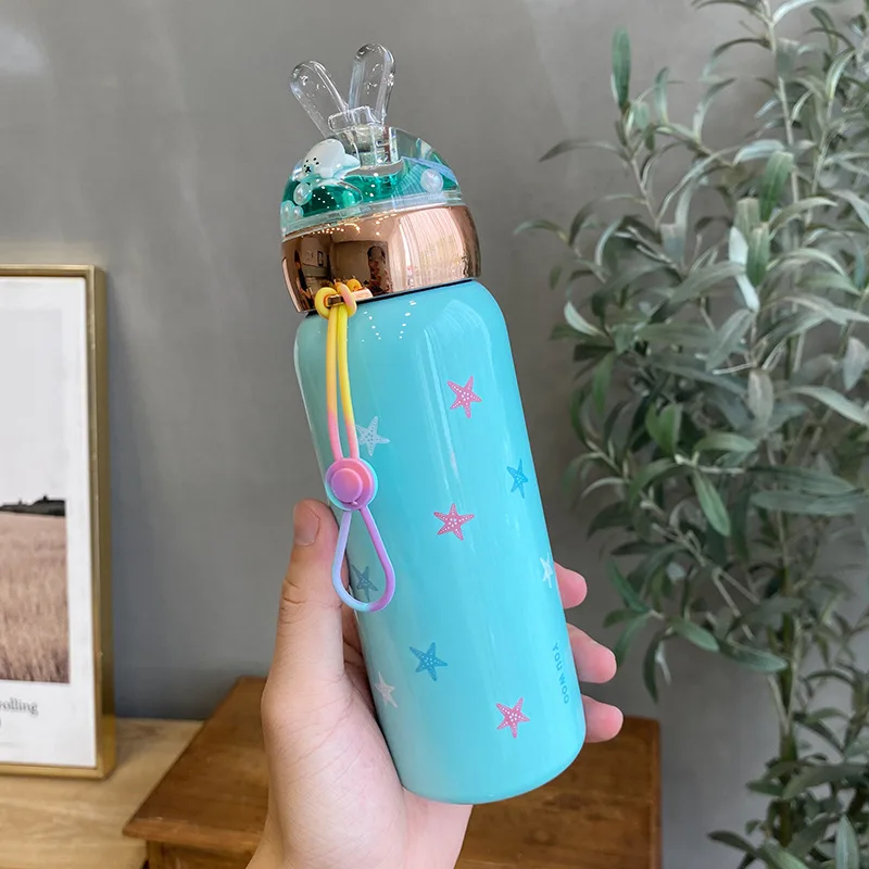 Garrafas de água para exteriores da China Selection Garrafa de aço inoxidável Garrafa esportiva de parede dupla com alça 9