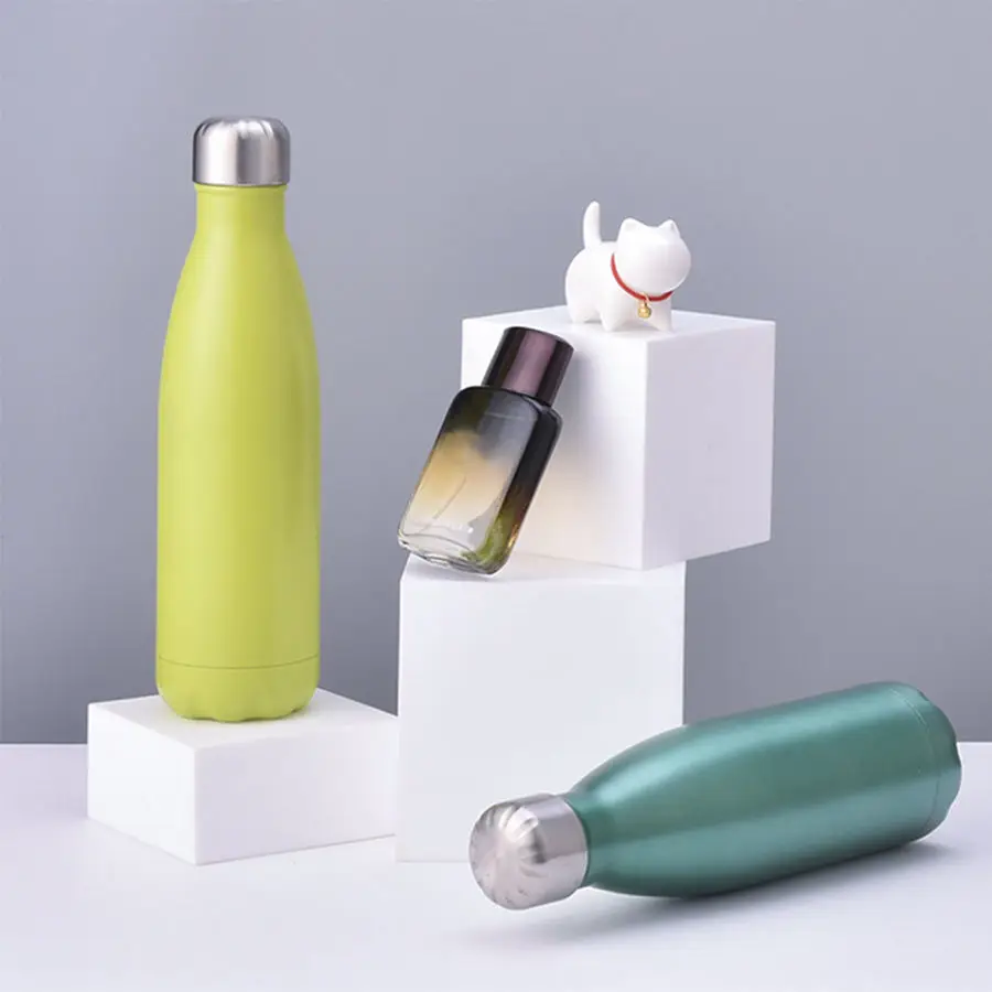 Double Wall Thermal Vacuum Flask Insulated Outdoor Sports Drink Cola Shaped 18/8 Stainless Steel Water Bottles With Custom Logo 9