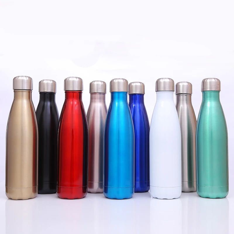 Double Wall Thermal Vacuum Flask Insulated Outdoor Sports Drink Cola Shaped 18/8 Stainless Steel Water Bottles With Custom Logo 8