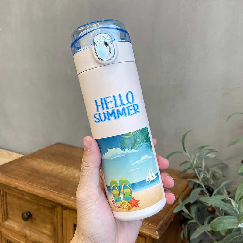 Customized 304 Stainless Steel Thermos Bottle Portable Double Wall Sealed Vacuum Flasks Led Digital Display Smart Water Bottle 13