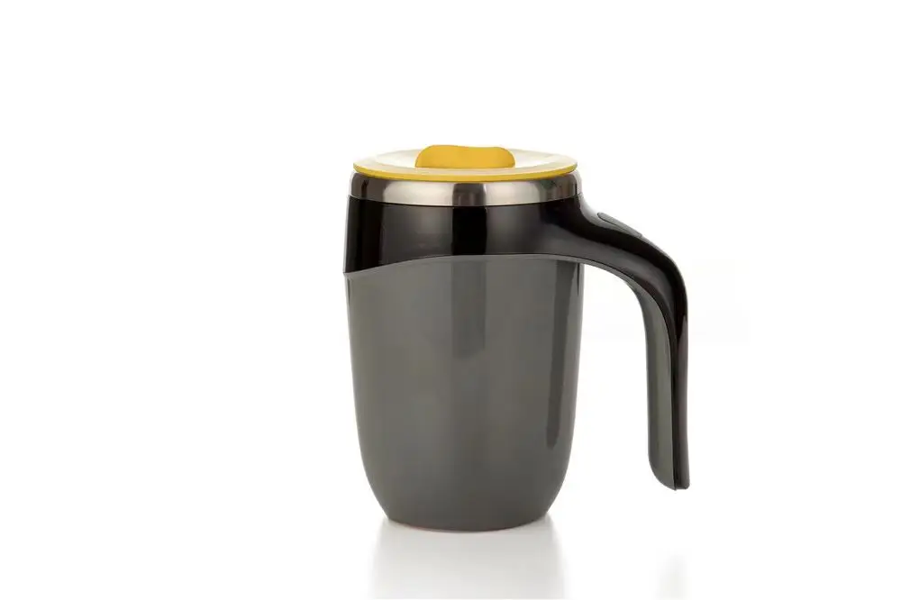 كوب قهوة معزول جديد من الصين، كوب شفط مزدوج الجدار قابل لإعادة الاستخدام مع كوب مكتب بغطاء مانع للانسكاب 14