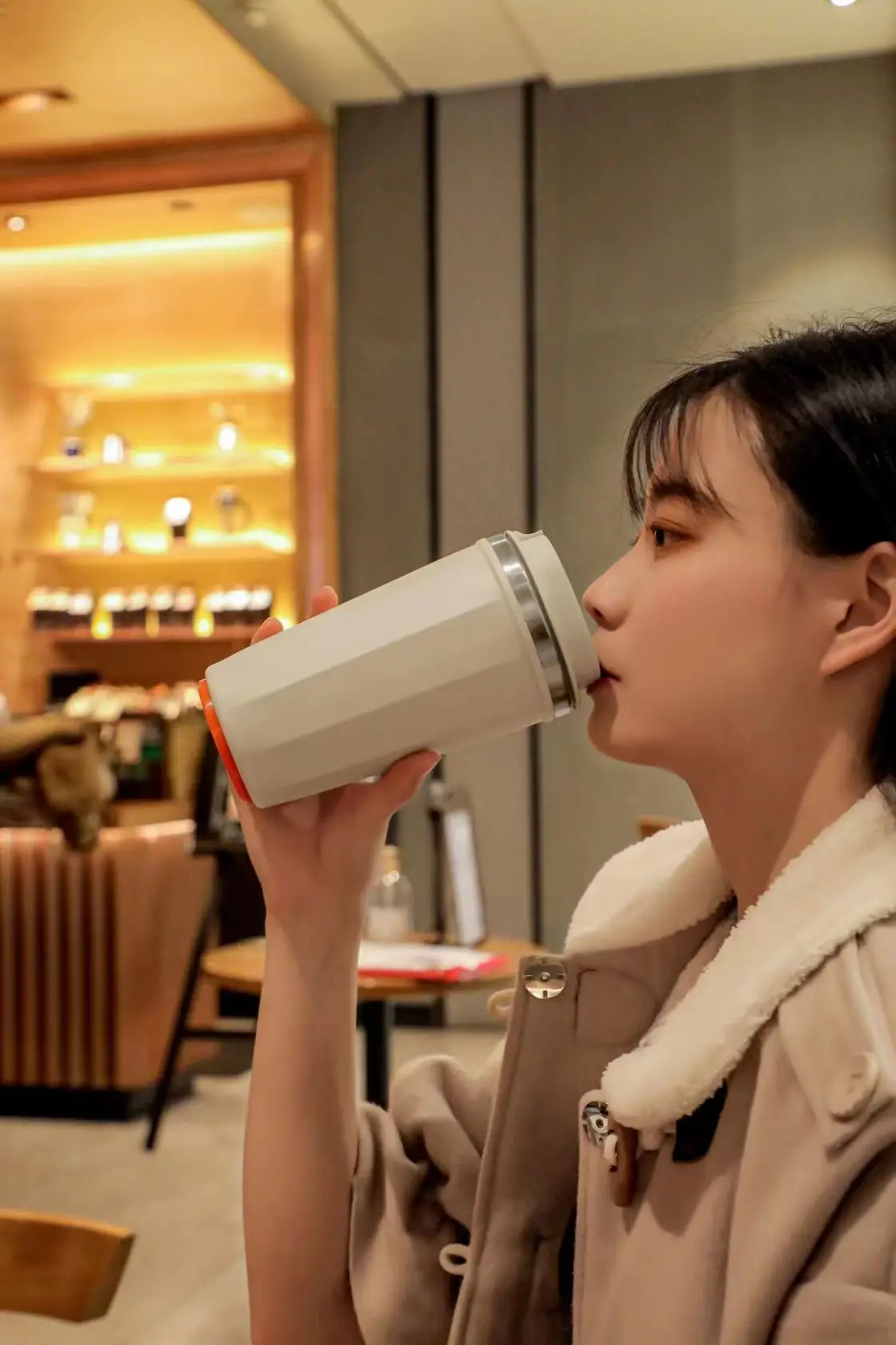 الصين اختيار زجاجة ماء مزدوجة الجدار الفولاذ المقاوم للصدأ قارورة زجاجة رياضية مع غطاء مقبض 14