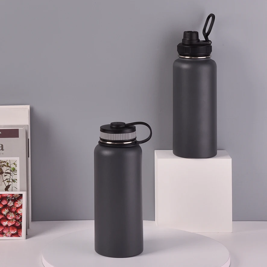 Garrafa de água de parede dupla China Selection Garrafa esportiva de aço inoxidável com tampa de alça1 12
