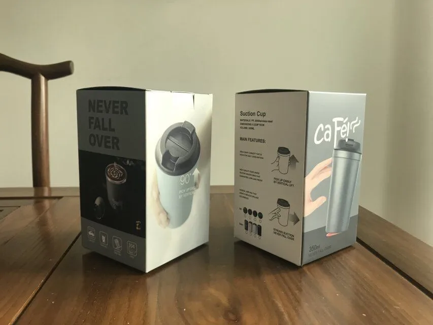 كوب شفط سحري مضاد للانزلاق غير قابل للسقوط 2023 هدية كوب قهوة بشعار مخصص كوب شفط سفلي كوب قهوة مقاوم للانسكاب 16