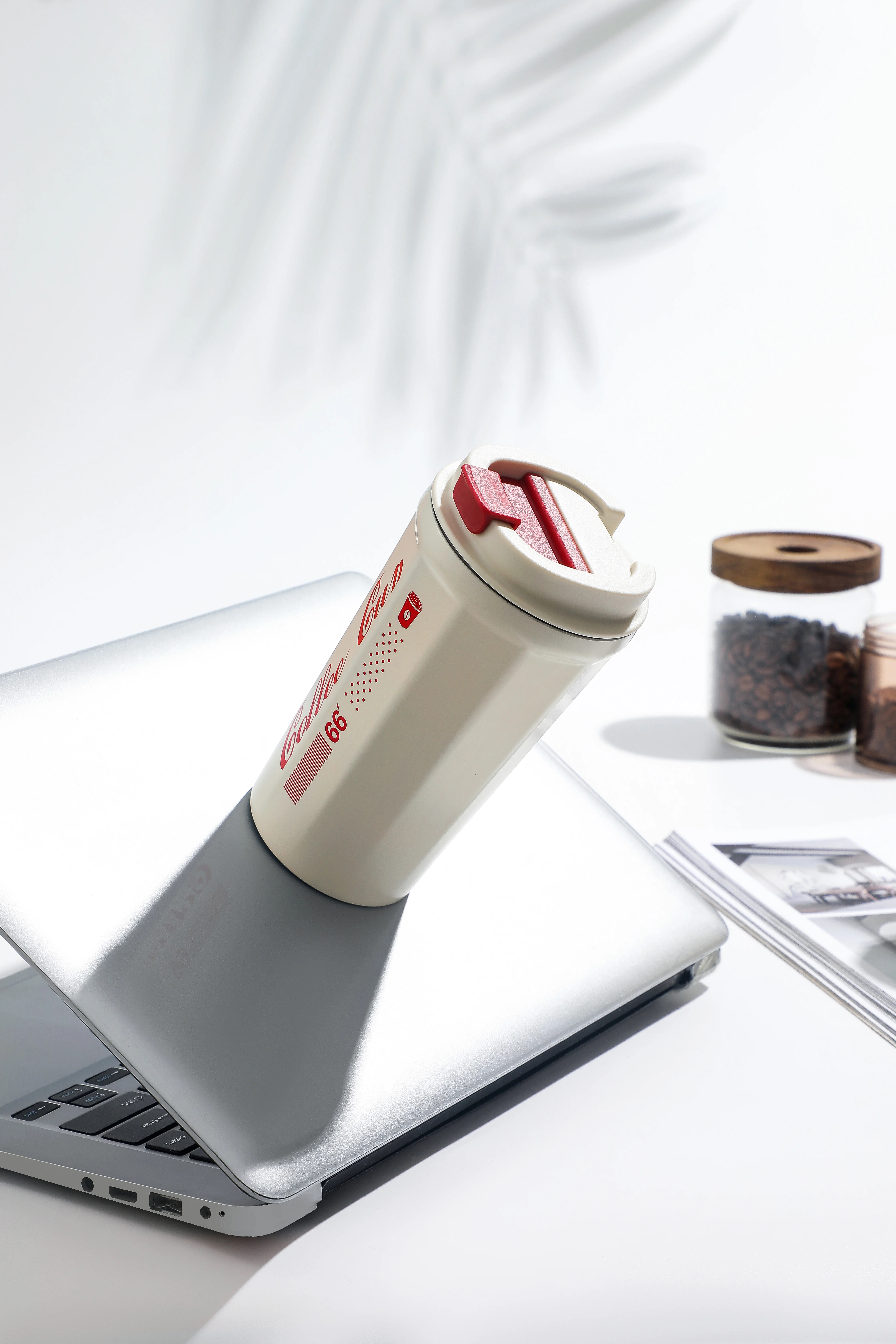 شعار مخصص نموذج طويل 304 الفولاذ المقاوم للصدأ جدار مزدوج فراغ معزول الحرارية كوب قهوة للسفر غير السقوط القدح 10