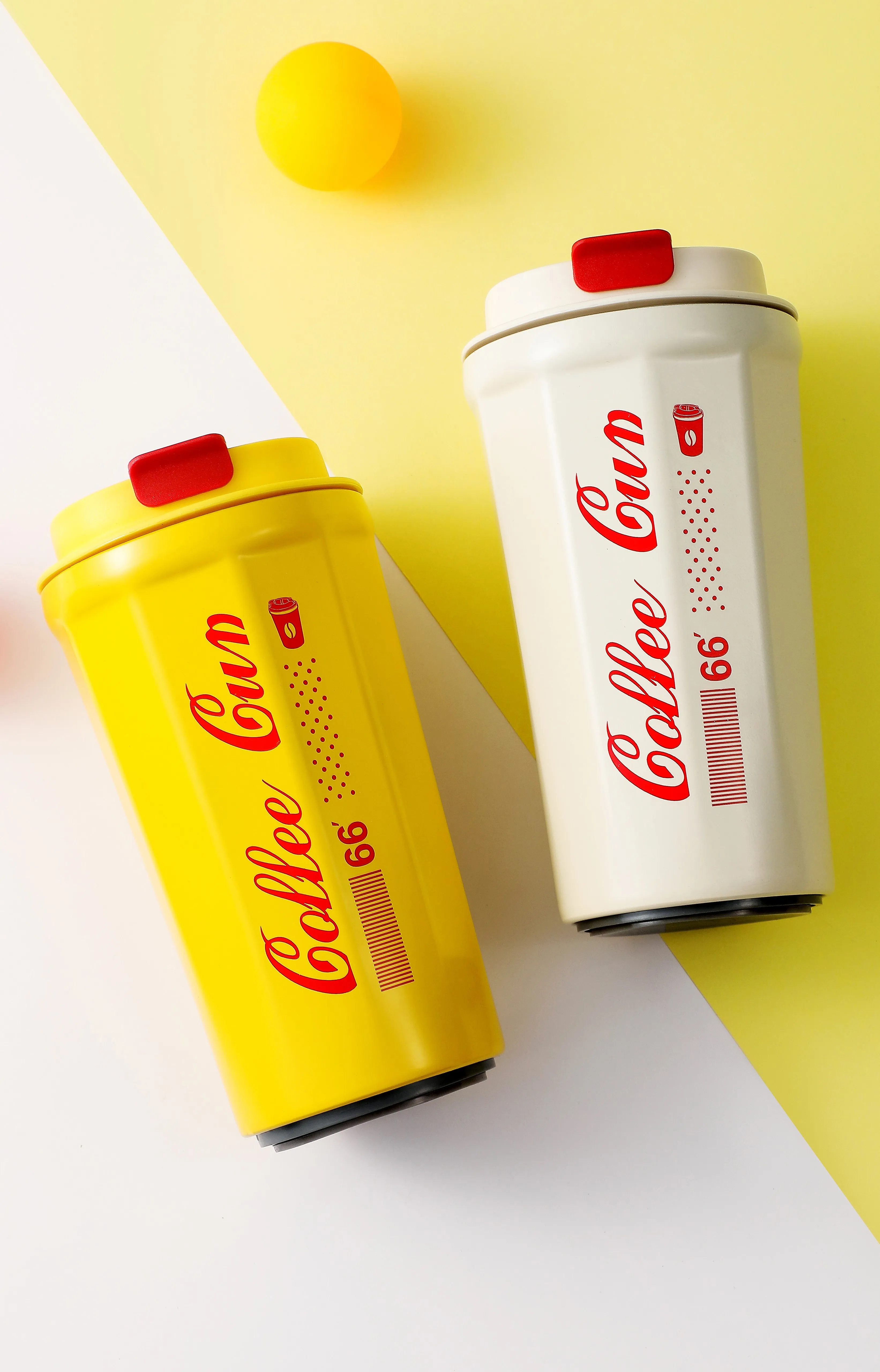 شعار مخصص نموذج طويل 304 الفولاذ المقاوم للصدأ جدار مزدوج فراغ معزول الحرارية كوب قهوة للسفر غير السقوط القدح 9