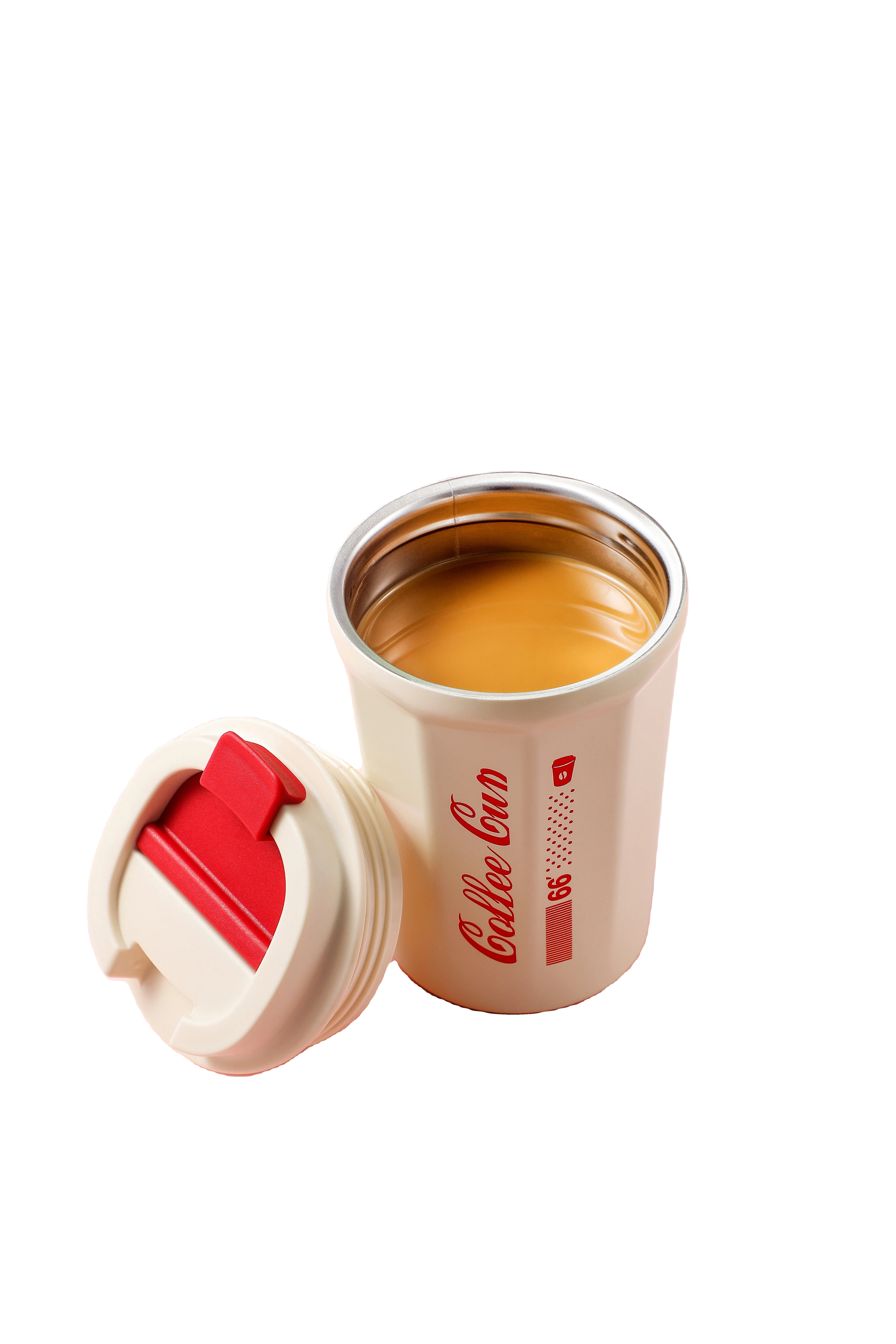 شعار مخصص 304 الفولاذ المقاوم للصدأ جدار مزدوج فراغ معزول الحرارية كوب قهوة للسفر غير السقوط القدح 8