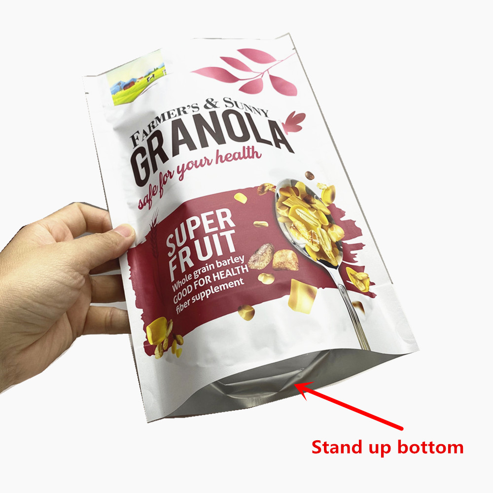 Kundenspezifischer, geruchsdichter, recycelbarer Standbeutel aus Kunststoff in Lebensmittelqualität mit Reißverschluss 10