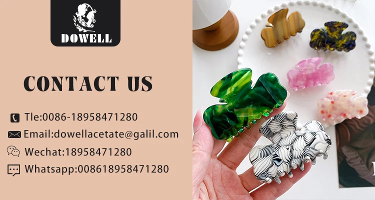 Dowell Customized Acetate Tortoise Shell Square Multi Size 14cm Extra Large Medium Acetic Hair Claws Set For Women 22
