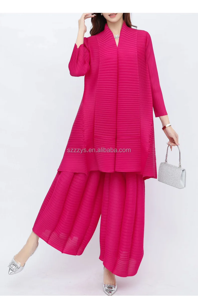 Womens Pleated Suit Pants Summer - - Pleats Clothing 9
