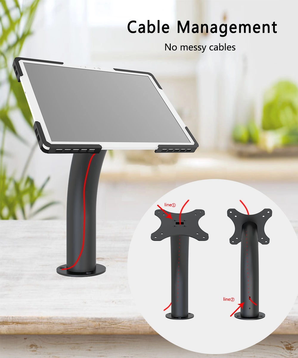 Curved Desktop Tablet Stand Holder-Peacemounts TS-VD 16