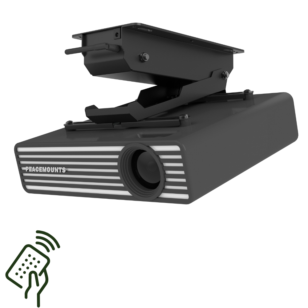 Universal Drop Down Motorized Ceiling Projector Bracket Mount-Peacemounts CPM-1 8