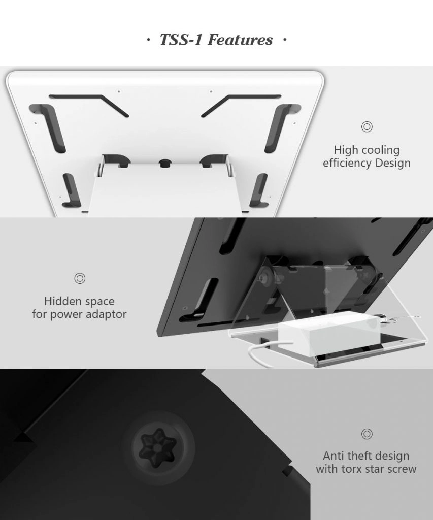 Anti-Diebstahl benutzerdefinierte Desktop-Tablet POS-Standhalter -tss-1 24
