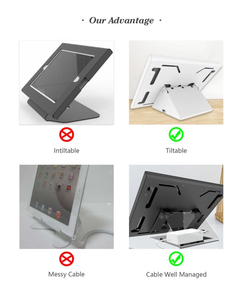 Anti-Diebstahl benutzerdefinierte Desktop-Tablet POS-Standhalter -tss-1 27