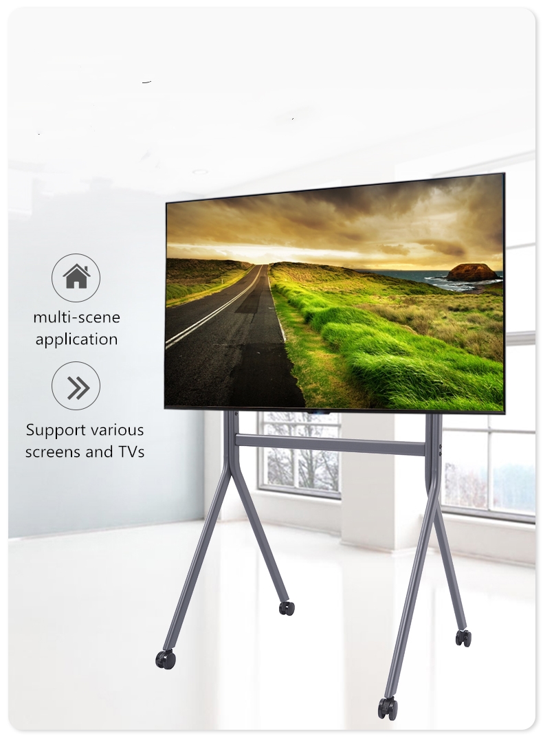 Mobile TV Mounts & Carts with Shelves Portable TV Floor Stand for Home or Office Use-Peacemounts PM-1150 13