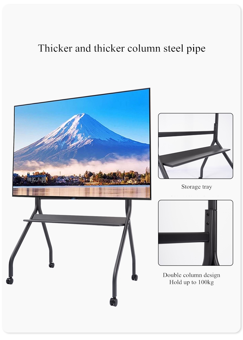 Mobile TV Mounts & Carts with Shelves Portable TV Floor Stand for Home or Office Use-Peacemounts PM-1150 16