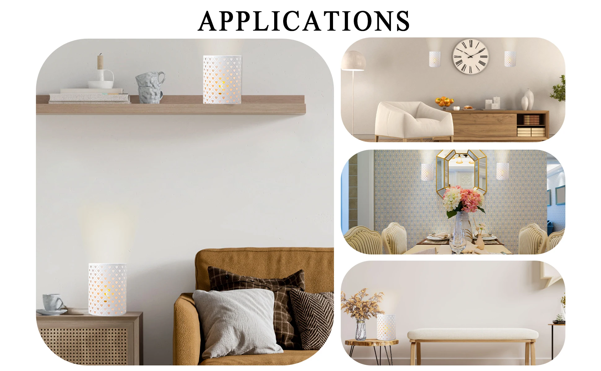 Lampă de perete cu acumulator fără fir cu model alb de dragoste aplice cu led pentru dormitor de hotel 10