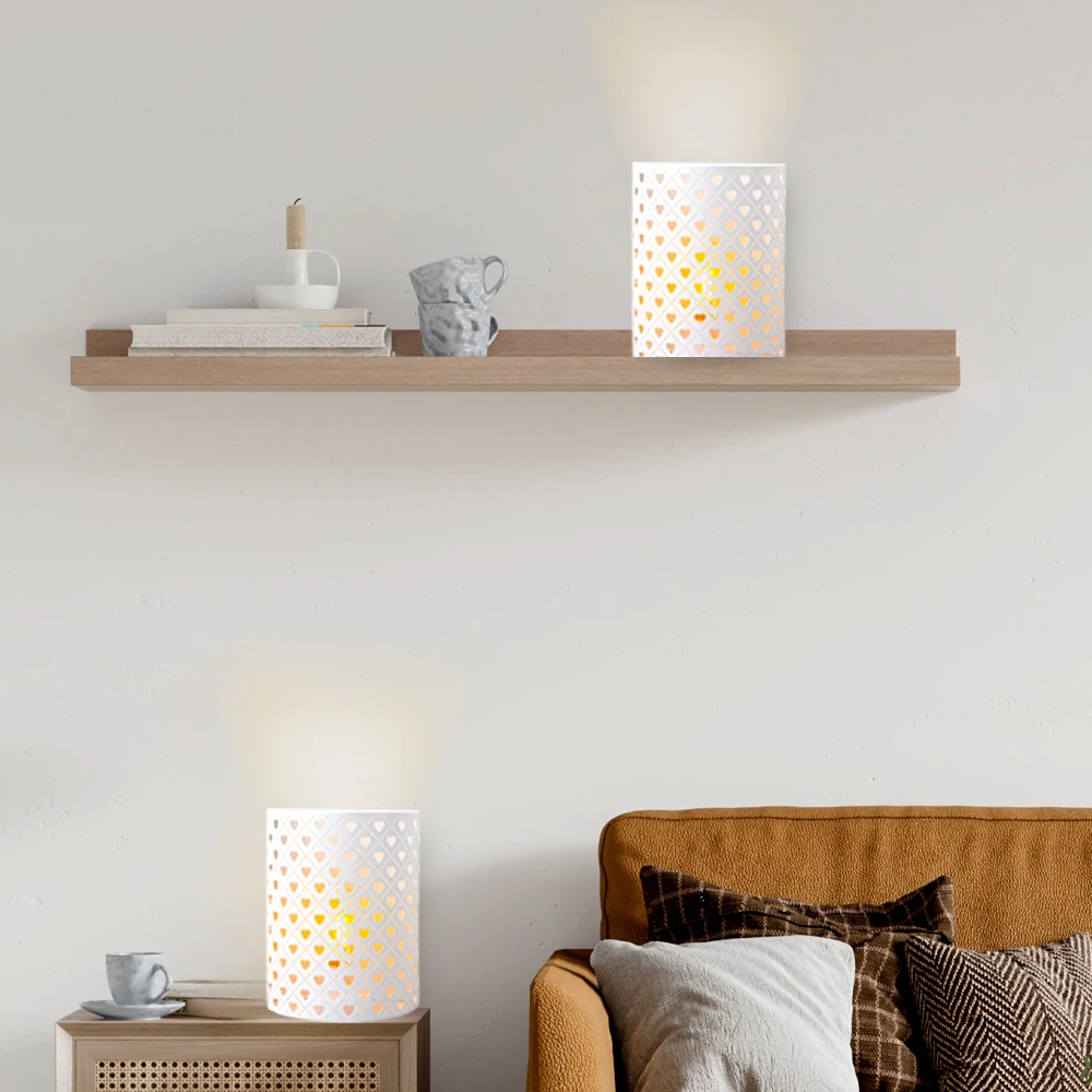 Lampă de perete cu acumulator fără fir cu model alb de dragoste aplice cu led pentru dormitor de hotel 11