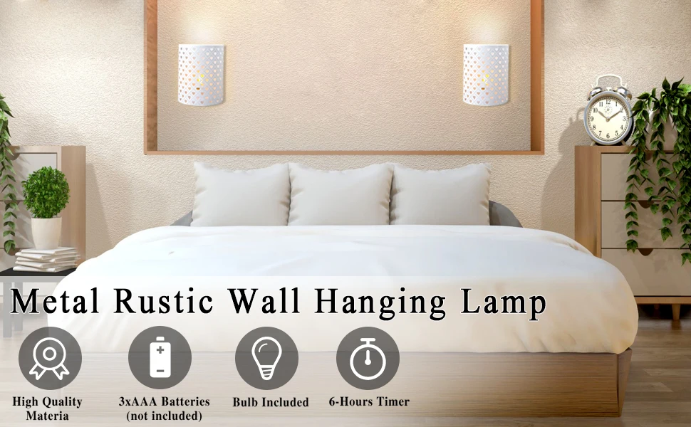 Lampă de perete cu acumulator fără fir cu model alb de dragoste aplice cu led pentru dormitor de hotel 8