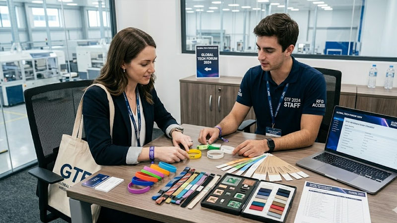 RFID wristbands helping visitors enter an event quickly through access control