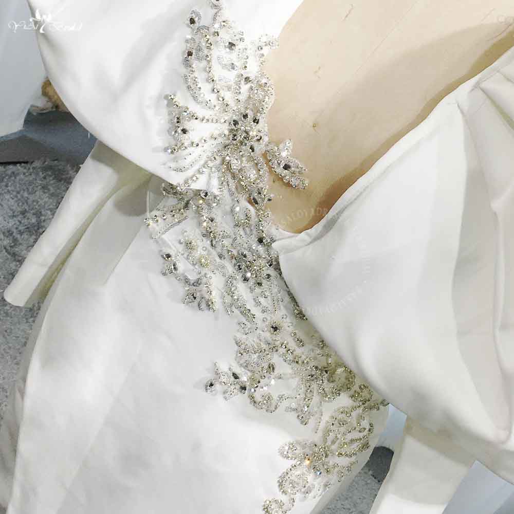 RSW1996 غمد ثوب الاستقبال مع الشق العربية كوتور المرأة حفلة موسيقية حفلة موسيقية فساتين للتصوير الفوتوغرافي بأكمام طويلة مبالغ فيها منتفخ 9