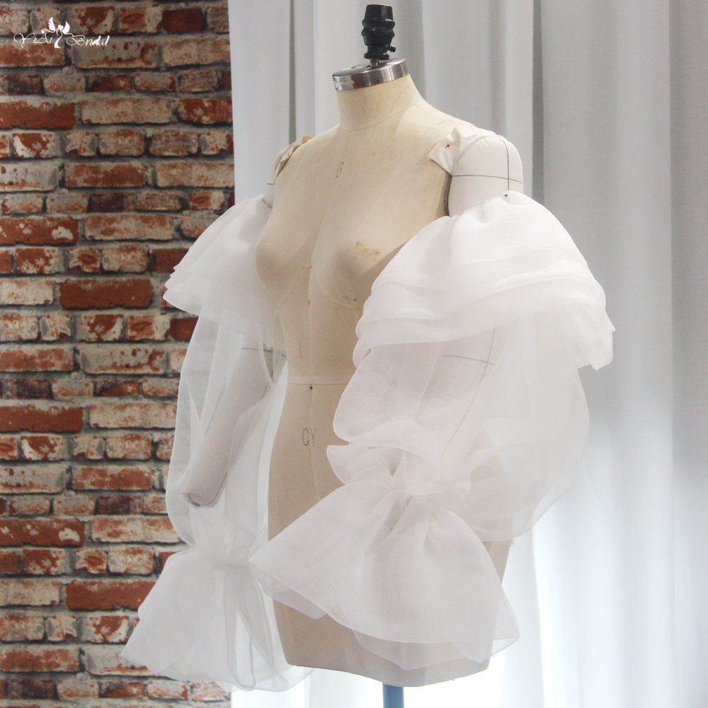 Çıkarılabilir Organze Düğün Kolları Pazı Uzun Kollar 3