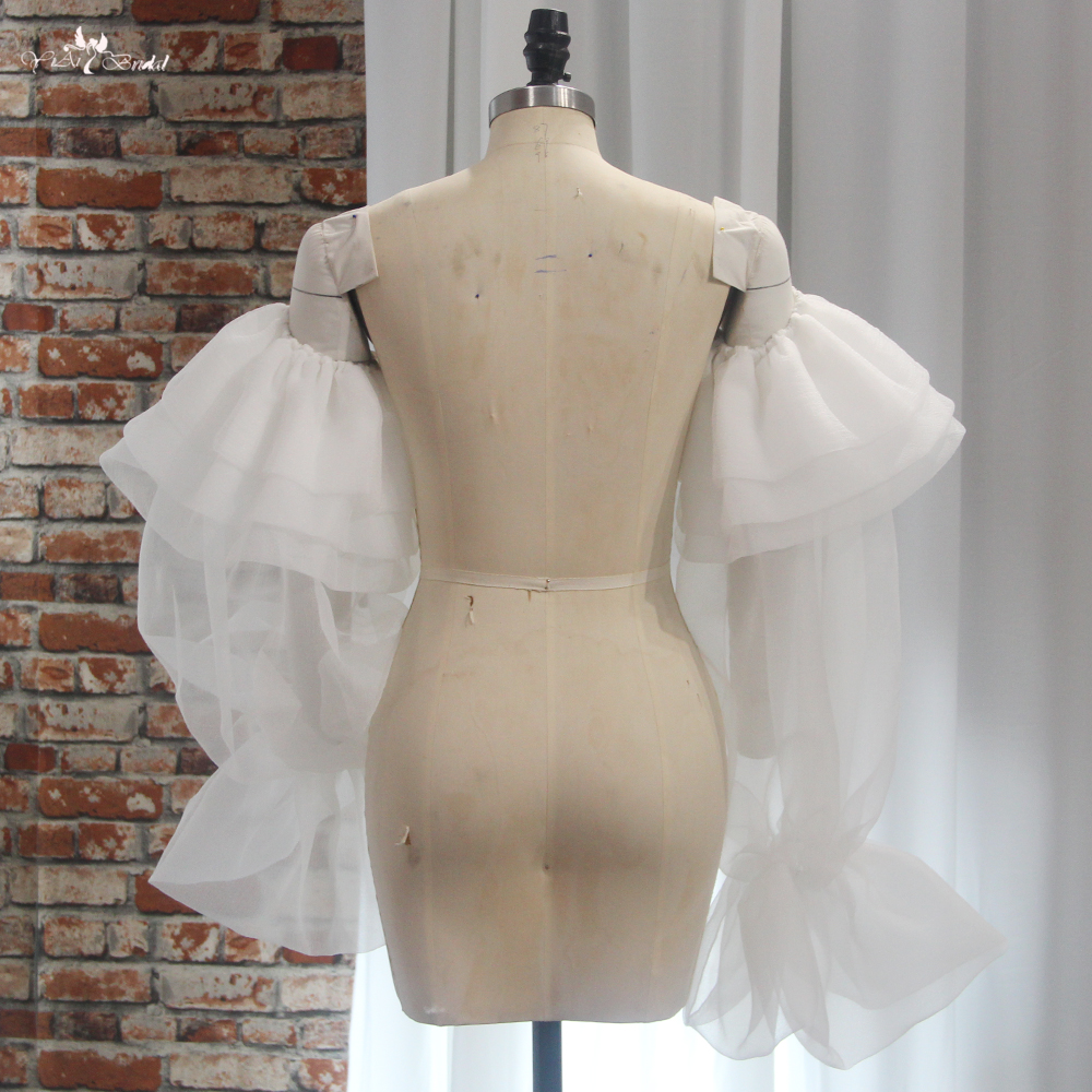 Çıkarılabilir Organze Düğün Kolları Pazı Uzun Kollar 4