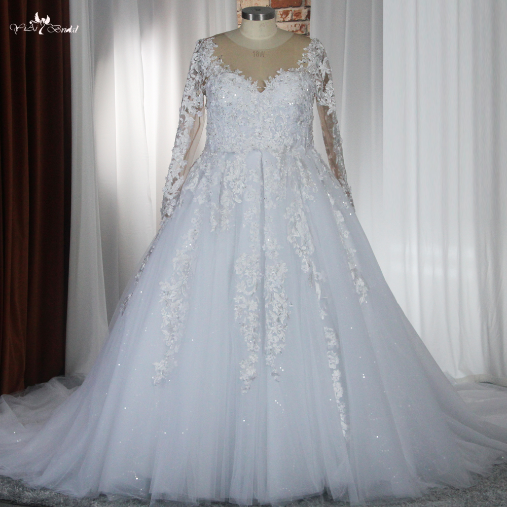 Fabricantes de vestidos de noiva brancos personalizados com mangas compridas RSW1865 6