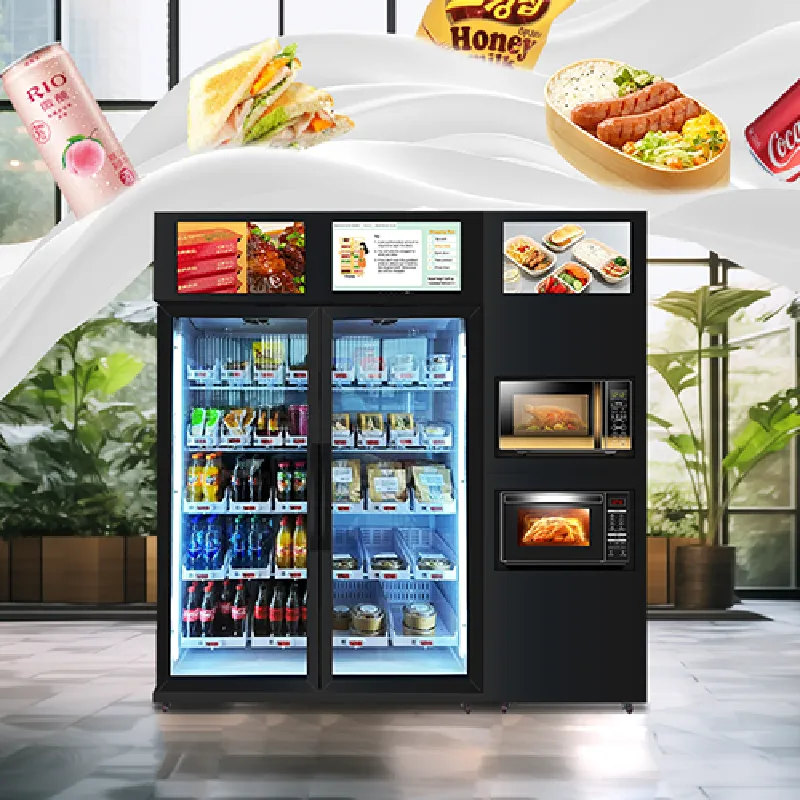 전자레인지가 장착된 WEIMI AI 자판기 냉장고 - 24시간 따뜻한 식사 수익 창출 1