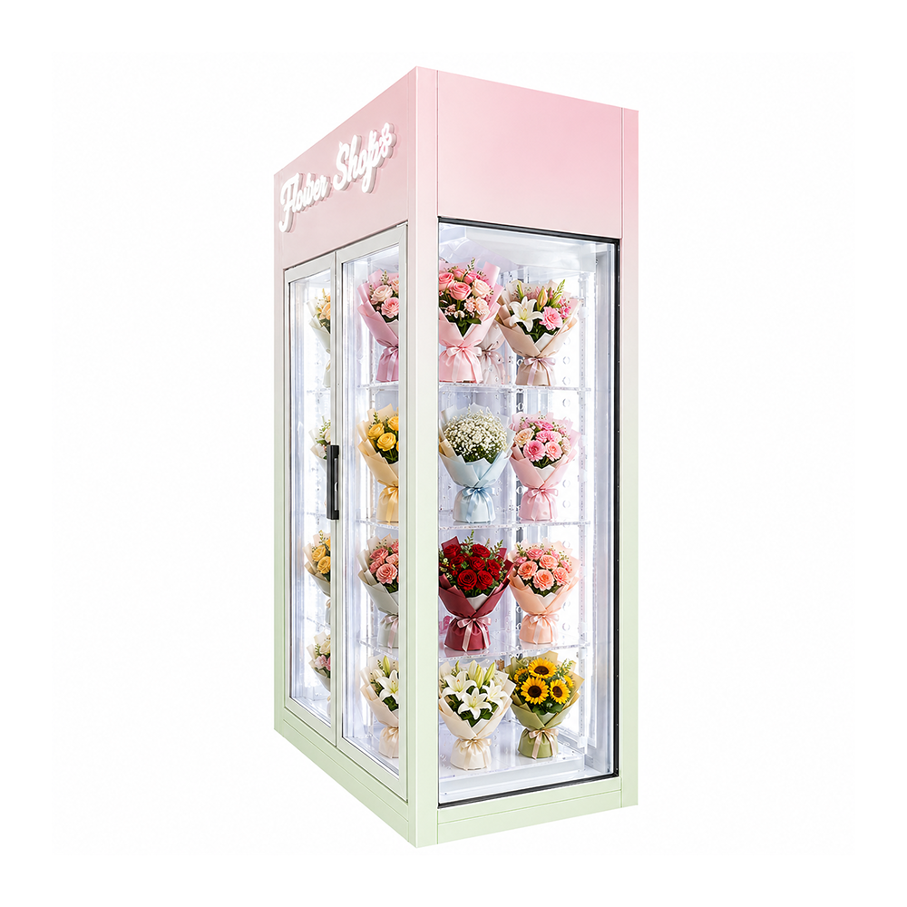 WEIMI Transparent Refrigerated Lockers Airport Flower Vending Machine 6