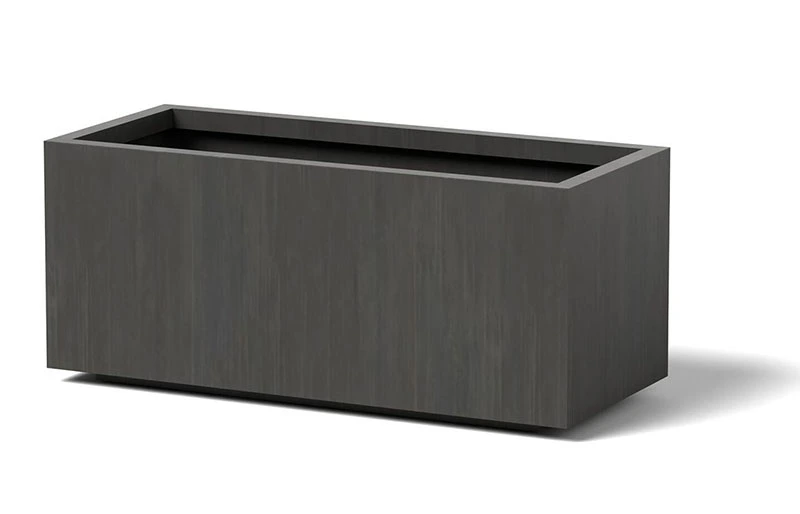 صندوق زهور مصنوع حسب الطلب من فولاذ كورتن - وعاء زهور مستطيل 13