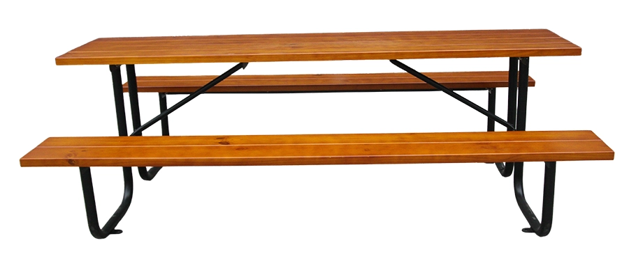 طاولة نزهة من الخشب الصلب - طقم مقاعد خارجية بطول 6 أقدام و8 أقدام 3