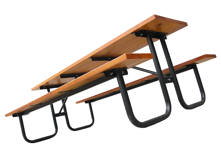 طاولة نزهة من الخشب الصلب - طقم مقاعد خارجية بطول 6 أقدام و8 أقدام 6