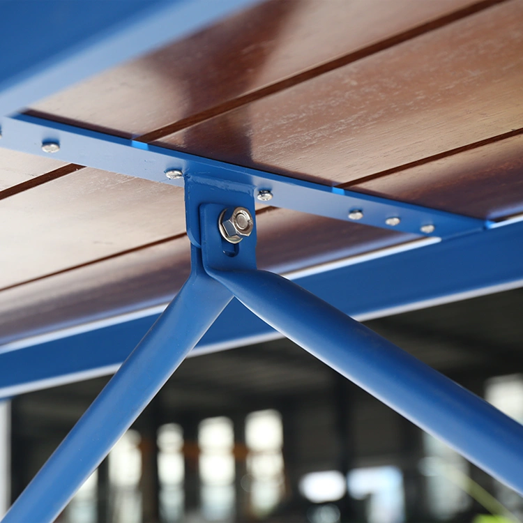 طقم طاولة نزهة خارجية - مزيج من الخشب والفولاذ 12