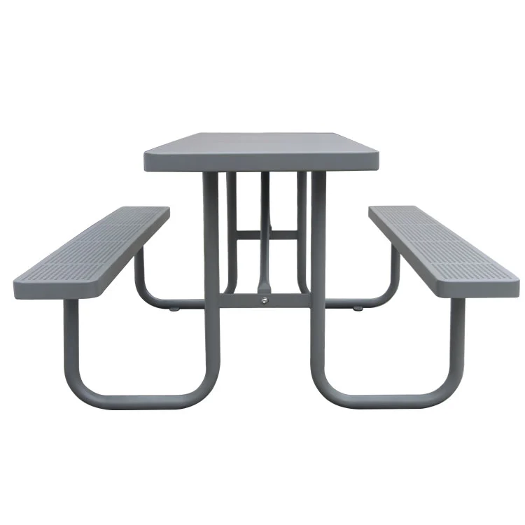 Heavy Duty 6ft Thermoplastic Steel Picnic Table for Parks 8