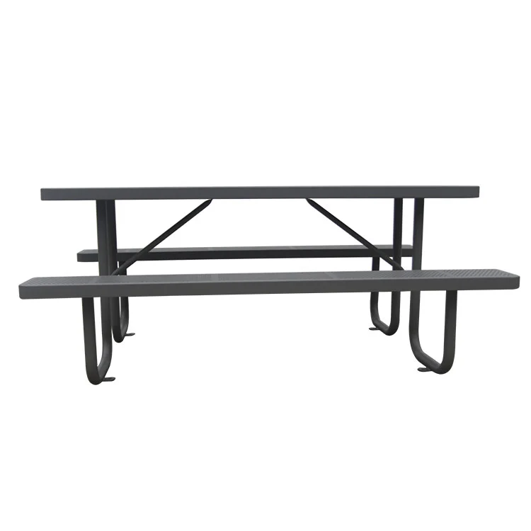 Heavy Duty 6ft Thermoplastic Steel Picnic Table for Parks 7
