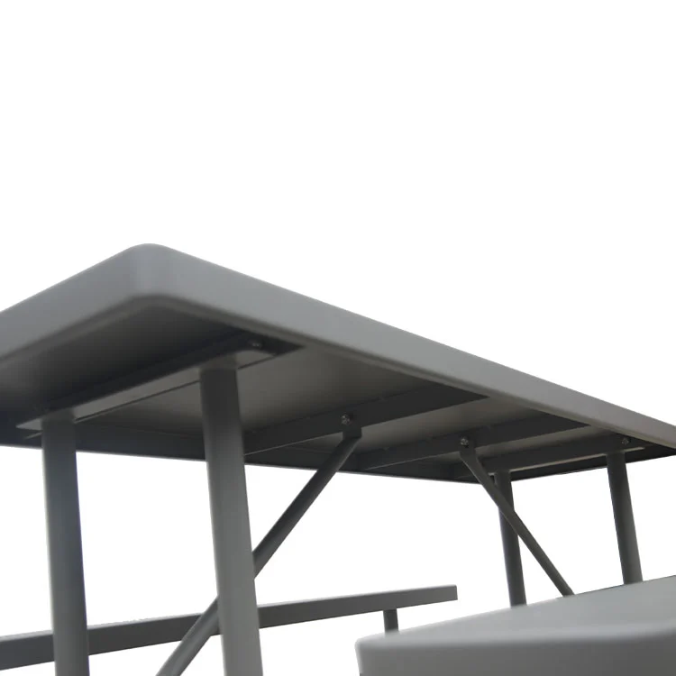 Heavy Duty 6ft Thermoplastic Steel Picnic Table for Parks 10