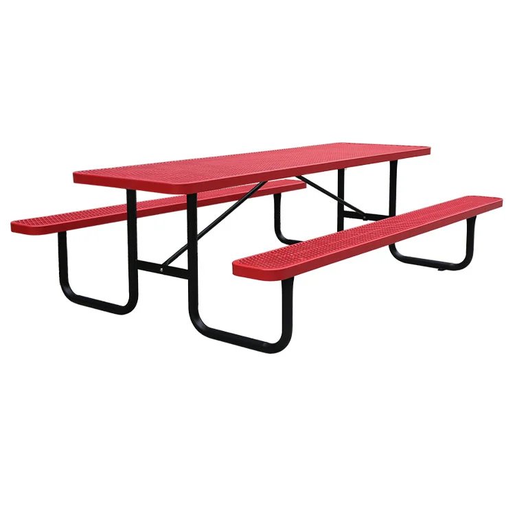 6ft 8ft Commercial Outdoor Picnic Table with Bench 7