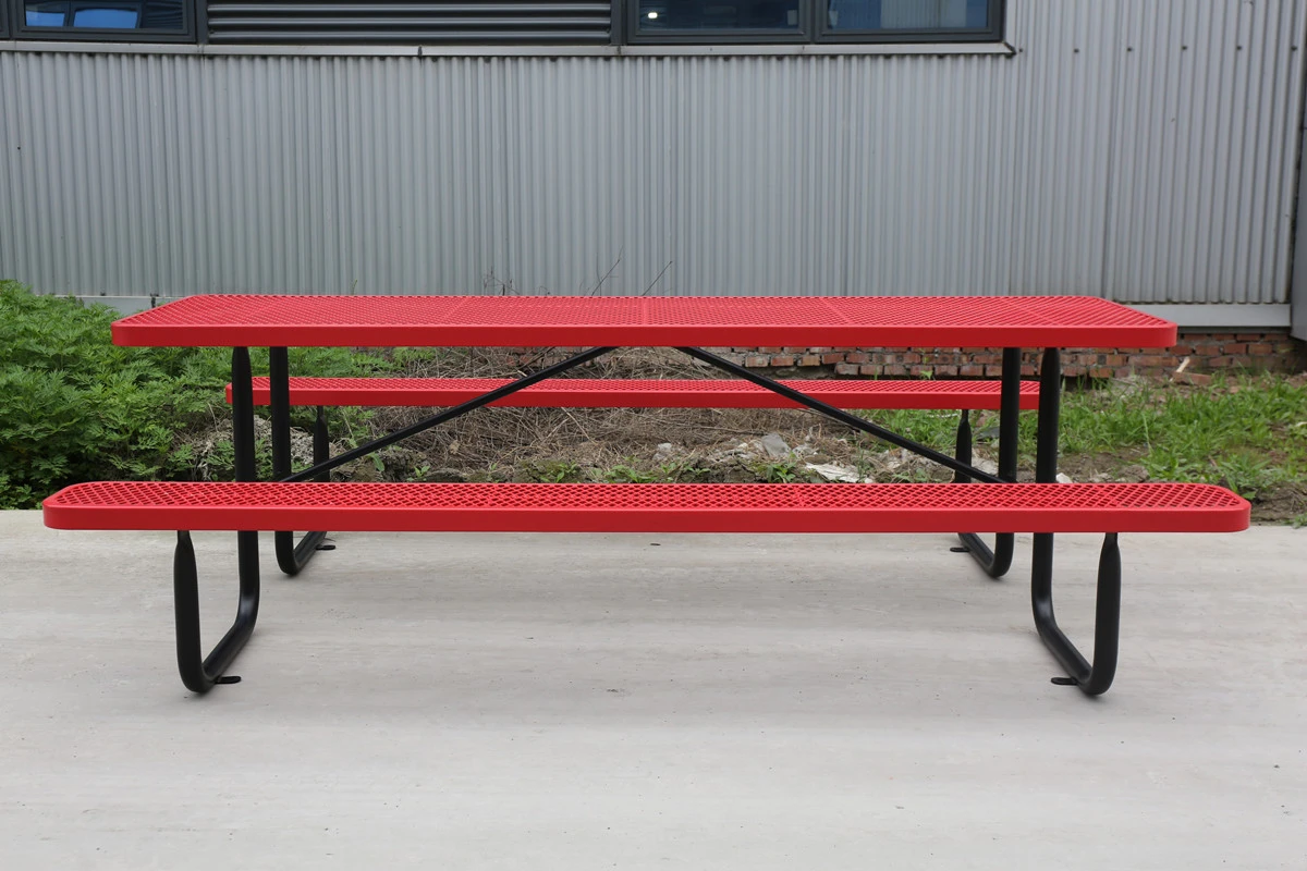 6ft 8ft Commercial Outdoor Picnic Table with Bench 9