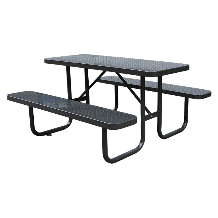 6ft 8ft Perforated Steel Picnic Table Bench - Heavy Duty 8