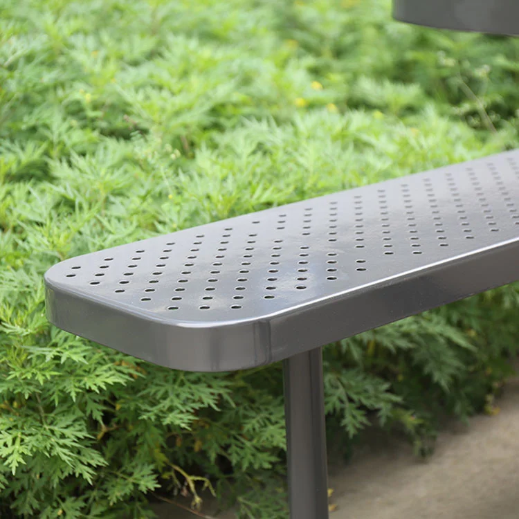 6ft 8ft Perforated Steel Picnic Table Bench - Heavy Duty 14