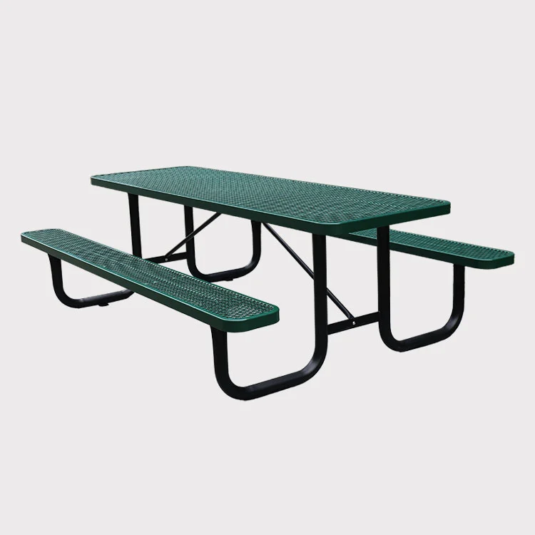 Heavy Duty 6ft 8ft Commercial Picnic Table with Expanded Metal 7