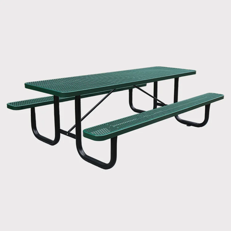 Heavy Duty 6ft 8ft Commercial Picnic Table with Expanded Metal 8