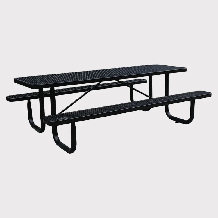 Heavy Duty 6ft 8ft Commercial Picnic Table with Expanded Metal 10