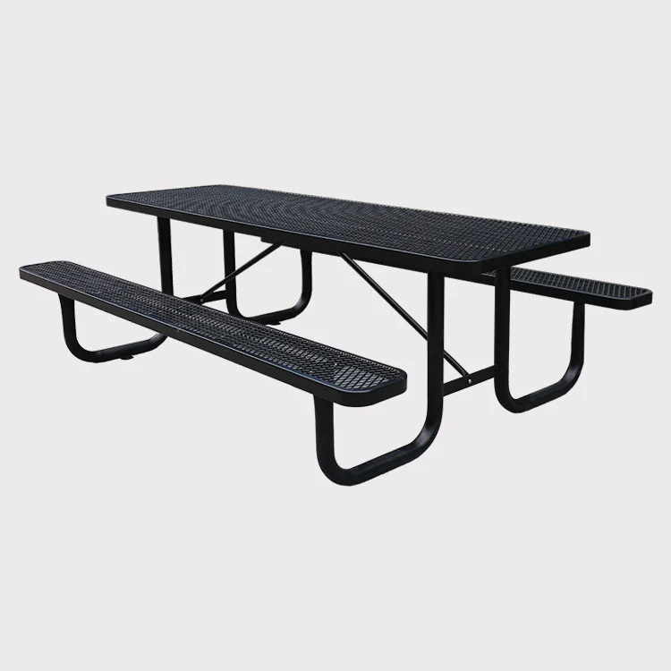 Heavy Duty 6ft 8ft Commercial Picnic Table with Expanded Metal 12