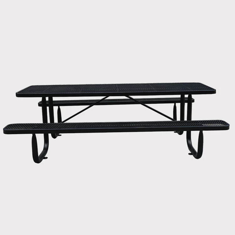 Heavy Duty 6ft 8ft Commercial Picnic Table with Expanded Metal 11